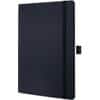 Sigel Notebook A5 Ruled Sewn Side Bound Plastic Soft Cover Black Perforated 194 Pages