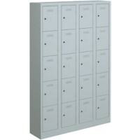 Bisley Primary Steel Locker 5 Doors 1,200 x 450 x 1,800 mm Light Grey