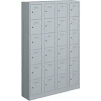Bisley Primary Steel Locker 6 Doors 1,200 x 450 x 1,800 mm Light Grey