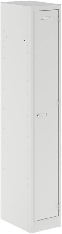 Bisley Primary Steel Locker 1 Doors 1 nest Key lock 300 x 450 x 1,800 mm Light Grey