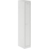 Bisley Primary Steel Locker 1 Doors 1 nest Key lock 300 x 450 x 1,800 mm Light Grey