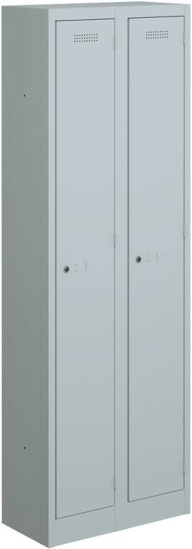 Bisley Primary Steel Locker 1 Doors 2 nests Key lock 600 x 450 x 1,800 mm Light Grey