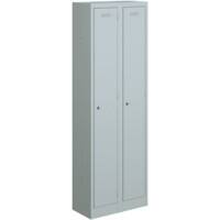 Bisley Primary Steel Locker 1 Doors 2 nests Key lock 600 x 450 x 1,800 mm Light Grey