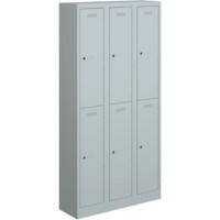 Bisley Primary Steel Locker 2 Doors 900 x 450 x 1,800 mm Light Grey