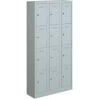 Bisley Primary Steel Locker 4 Doors 900 x 450 x 1,800 mm Light Grey