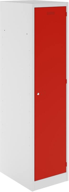 Bisley Workwear Clean & Dirty Steel Locker 1 Doors 1 nest Key lock 600 x 600 x 1,800 mm Light Grey, Cardinal Red