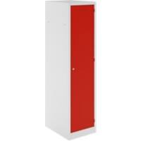 Bisley Workwear Clean & Dirty Steel Locker 1 Doors 1 nest Key lock 600 x 600 x 1,800 mm Light Grey, Cardinal Red