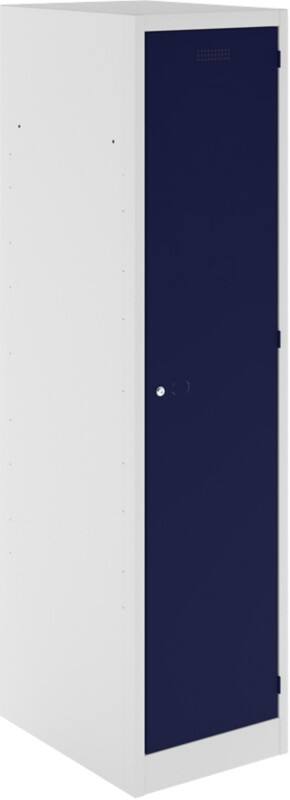 Bisley Workwear Clean & Dirty Steel Locker 1 Doors 1 nest Key lock 600 x 600 x 1,800 mm Light Grey, Oxford Blue