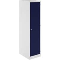 Bisley Workwear Clean & Dirty Steel Locker 1 Doors 1 nest Key lock 600 x 600 x 1,800 mm Light Grey, Oxford Blue