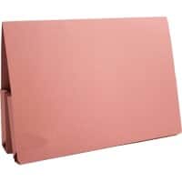 Guildhall Double Pocket Wallet 214-PNKZ A4, Foolscap Flap Cardboard Landscape 27 (W) x 14 (D) x 38 (H) cm Pink Pack of 25