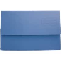 Guildhall Document Wallet DW250-BLUZ A4, Foolscap Flap Cardboard Landscape 27 (W) x 14 (D) x 37.5 (H) cm Blue Pack of 50