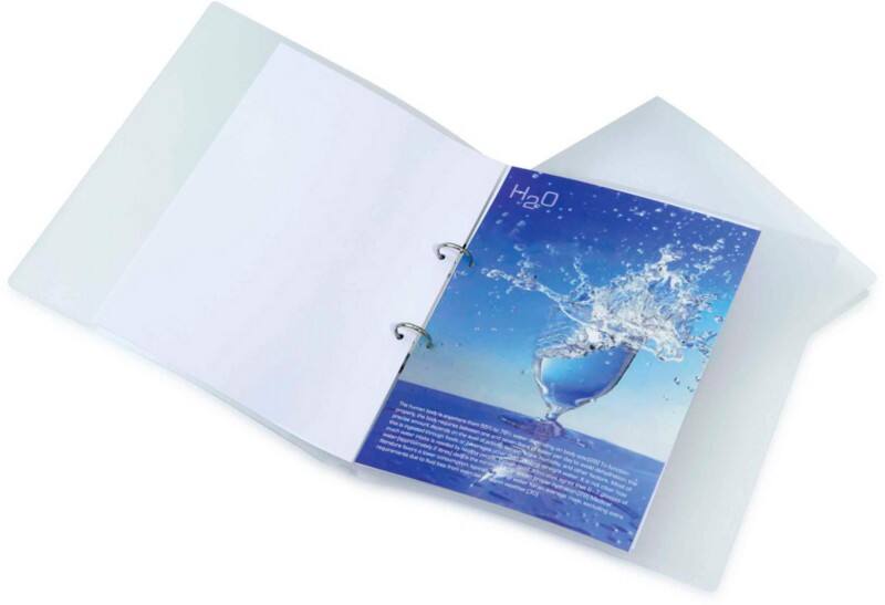 Rapesco 25 mm Ring Binder PP (Polypropylene) A4 2 Rings Transparent Pack of 10