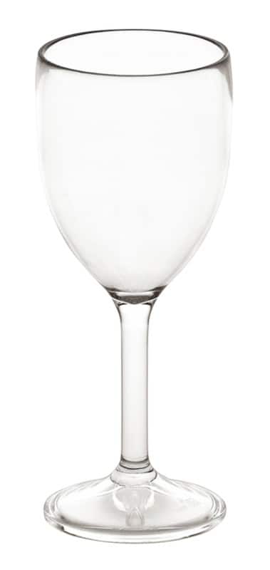 Seco Wine Glass PC (Polycarbonate) 265 ml Dishwasher Safe Transparent Pack of 6