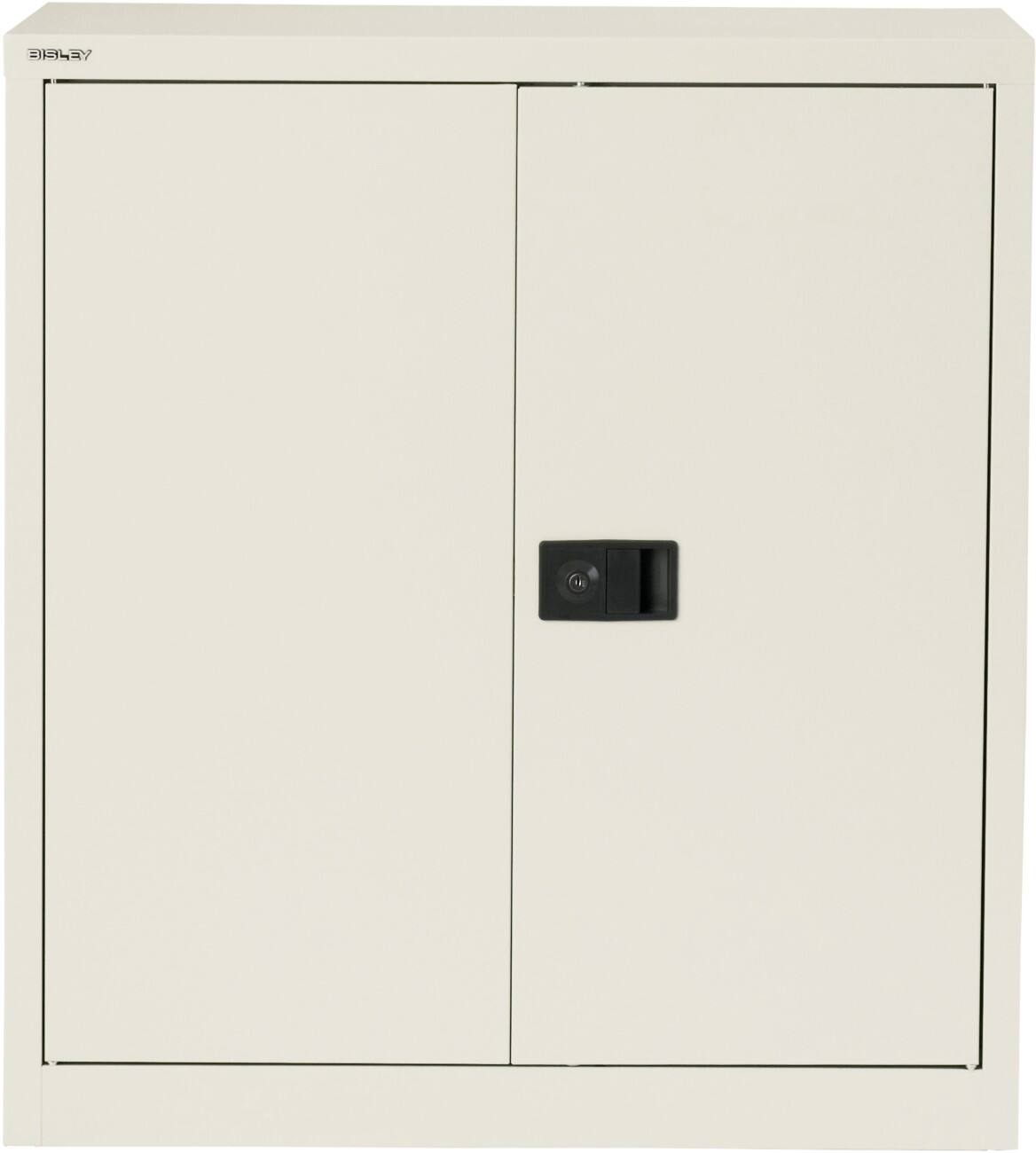 Bisley Regular Door Cupboard Lockable with 1 Shelf Steel E402A01ab9 914 x 400 x 1000mm Chalk