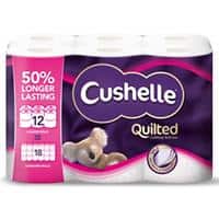 Cushelle Quilted Toilet Roll 3 Ply 4301120 12 Rolls of 236 Sheets