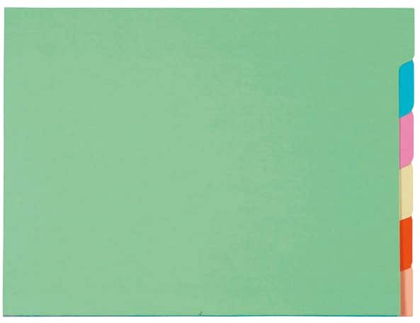 Exacompta Tabbed Folder 336000E Assorted 2432 cm Pack of 60
