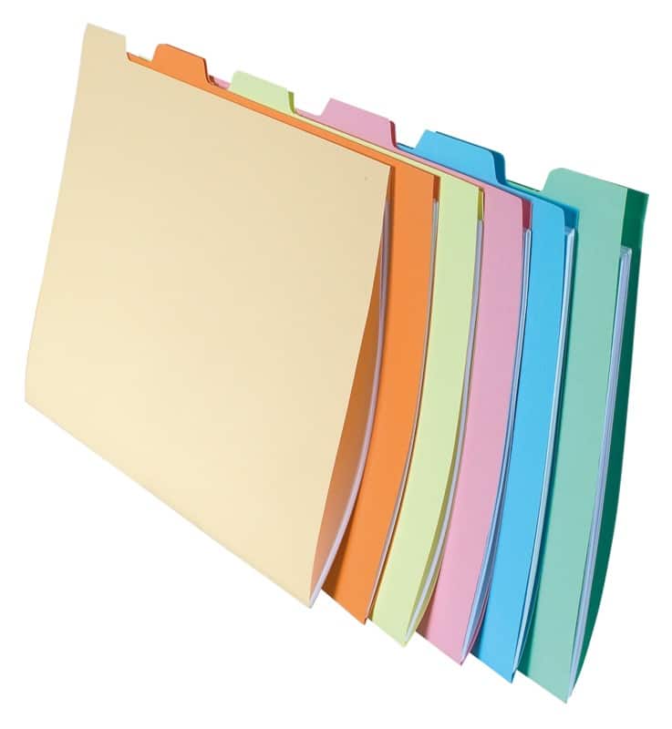 Exacompta Tabbed Folder 337000E Blue 2432 cm Pack of 60
