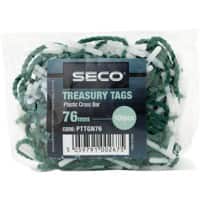 Seco Treasury Tags 76 mm Green Plastic Pack of 100
