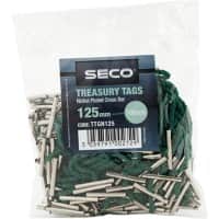 Seco Treasury Tags Metal Green 125 mm Pack of 100