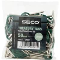 Seco Treasury Tags Metal Green 50 mm Pack of 100