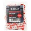 Seco Treasury Tags Plastic Red 25 mm Pack of 100