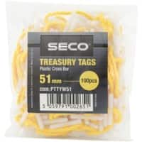 Seco Treasury Tags 51 mm Yellow Plastic Pack of 100