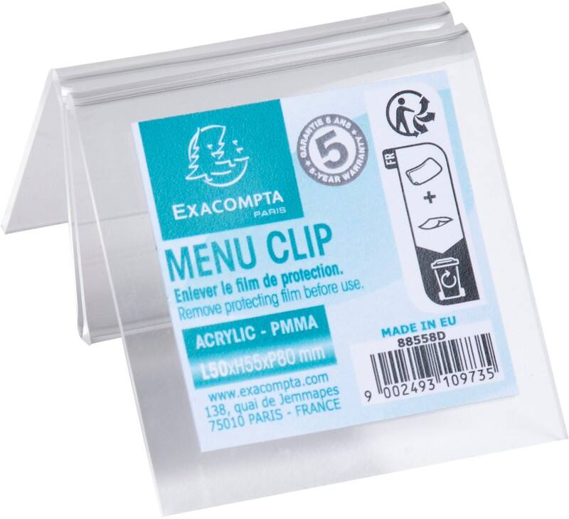 Exacompta Card Holder Size S Crystal Acrylic, (PMMA) Polymethylmethacrylat 5 x 8 x 4 cm Pack of 50