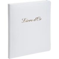 Exacompta Guest Book Cardboard, Leather White 4712E 23 (W) x 27 (D) x 3.8 (H) cm