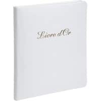 Exacompta Guest Book Cardboard, Leather White 4712E 23 (W) x 27 (D) x 3.8 (H) cm