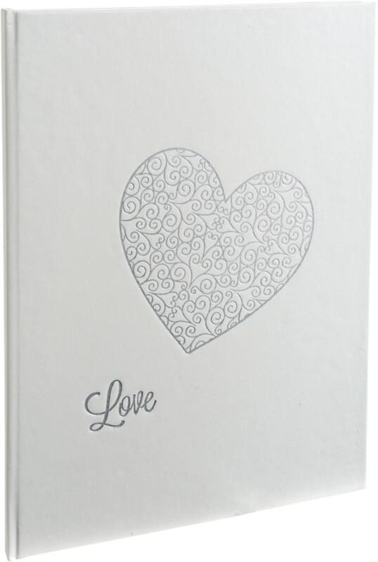 Exacompta Guest Book Cardboard, PU (Polyurethane), PVC (Polyvinyl Chloride) White 4754E 22 (W) x 27 (D) x 1.5 (H) cm Pack of 3