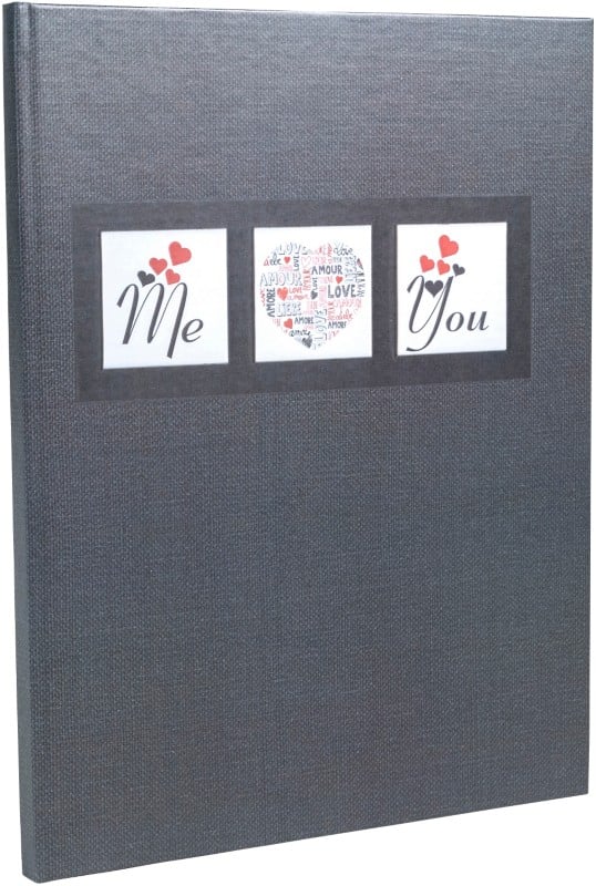 Exacompta Guest Book Cardboard, Paper Black 47681E 23 (W) x 27 (D) x 1.2 (H) cm