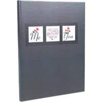 Exacompta Guest Book Cardboard, Paper Black 47681E 23 (W) x 27 (D) x 1.2 (H) cm