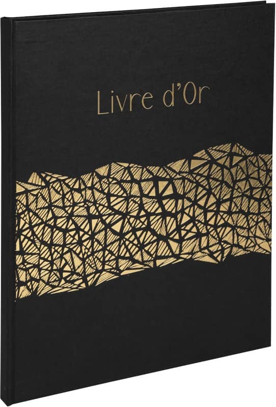 Exacompta Guest Book Cardboard, Paper Black 47981E 23 (W) x 27 (D) x 1.2 (H) cm