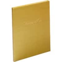 Exacompta Guest Book Cardboard, PU (Polyurethane), PVC (Polyvinyl Chloride) Gold 4989E 23 (W) x 27 (D) x 1.2 (H) cm Pack of 2