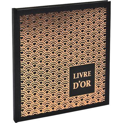 Exacompta Guest Book Cardboard, Paper Black 9511E 22 (W) x 20 (D) x 1.5 (H) cm Pack of 2