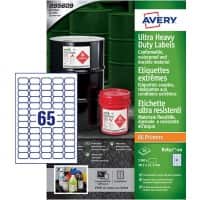Avery Laser, Inkjet Resistant Labels B7651-20 Yes A4 White 21 x 38 mm 1300 Sheets of 65 Labels