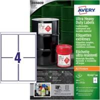 Avery Laser, Inkjet Resistant Labels B7169-50 Yes A4 White 139 x 99 mm 200 Sheets of 4 Labels