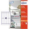 Avery Laser Place Card L4794-10 No A4 White 4.5 x 12 cm Pack of 40