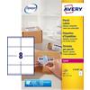 Avery Laser Address Labels L7165B-100 Yes A4 White 6.77 x 9.91 cm 100 Sheets of 8 Labels