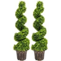 Living and Home Artificial Plant PE (Polyethylene) 120 cm Green Pack of 2