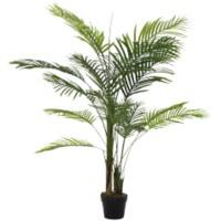 Living and Home Artificial Plant Bamboo Palm Tree Polyethylene 130 cm Green