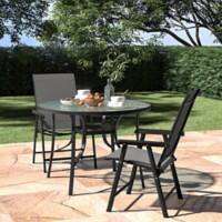 Living and Home Garden Furniture Set Fabric Black LG0536LG0541