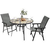 Living and Home Garden Furniture Set Fabric Black LG0536LG0542