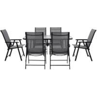 Living and Home Garden Furniture Set Fabric Black LG0538LG0541LG0542