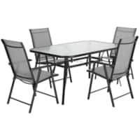 Living and Home Garden Furniture Set Fabric Black LG0538LG0542