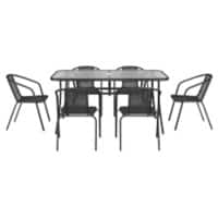 Living and Home Garden Furniture Set Plastic Black LG0538LG0915