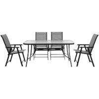 Living and Home Garden Furniture Set Fabric Black LG0540LG0542