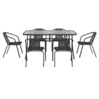 Living and Home Garden Furniture Set Plastic Black LG0540LG0915