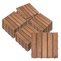 OutSunny Tile Fir Wood 844-325BN Square Brown 30 x 30 x 30 cm
