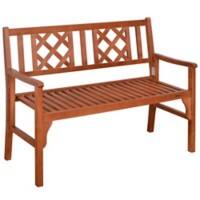 OutSunny Bench 555 x 1,205 x 902 mm Poplar Wood Brown